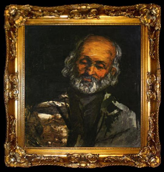framed  Paul Cezanne Head of and Old Man, ta009-2